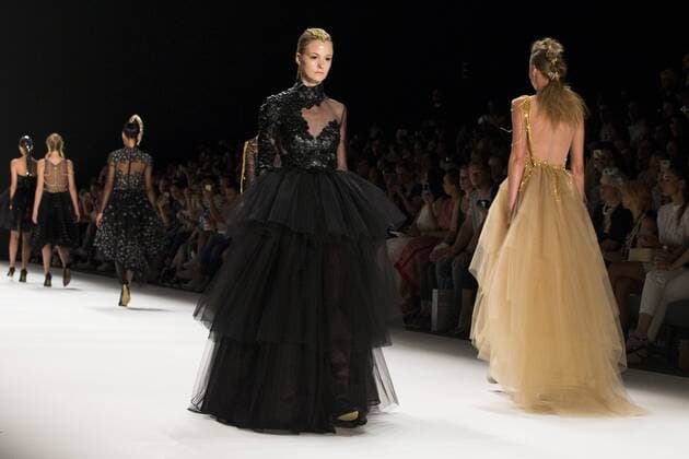 July 1, 2016 - Berlin, Germany - Models walk the runway at the Irene Luft show during the Mercedes-Benz Fashion Week Berlin Spring Summer 2017 at Erika Hess Eisstadion in Berlin, Germany on July 1st, 2016. Berlin Germany  - ZUMAn230