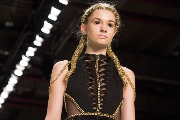 July 1, 2016 - Berlin, Germany - A model walks the runway at the Irene Luft show during the Mercedes-Benz Fashion Week Berlin Spring Summer 2017 at Erika Hess Eisstadion in Berlin, Germany on July 1st, 2016. Berlin Germany  - ZUMAn230