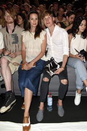 Katrin Wrobel mit Begleitung bei der Julian Zigerli Fashion Show auf der Mercedes-Benz Fashion Week Berlin Spring Summer 2017. Berlin, 01.07.2016 Foto:xFredericx xFuturexImage