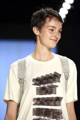 Model bei der Julian Zigerli Fashion Show auf der Mercedes-Benz Fashion Week Berlin Spring Summer 2017. Berlin, 01.07.2016 Foto:xFredericx xFuturexImage