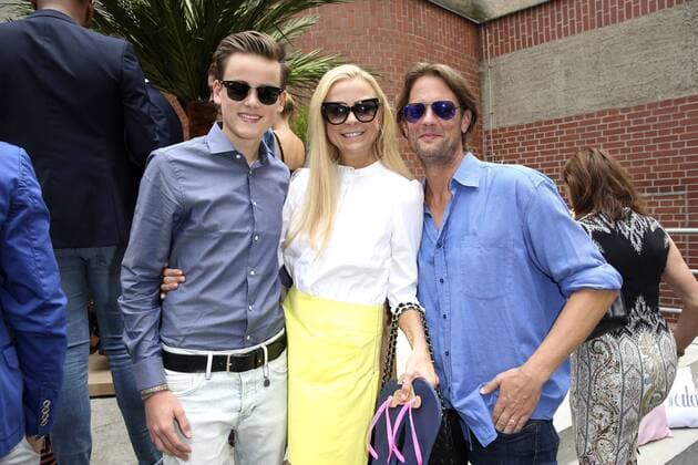 Jenny Elvers mit Sohn Paul Jolig und Freund Steffen von der Beeck beim Gala Fashion Brunch auf der Mercedes-Benz Fashion Week Berlin Spring Summer 2017. Berlin, 01.07.2016 Foto:xS.xGabschx xFuturexImage
