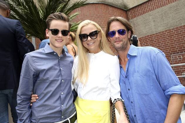 Jenny Elvers mit Sohn Paul Jolig und Freund Steffen von der Beeck beim Gala Fashion Brunch auf der Mercedes-Benz Fashion Week Berlin Spring Summer 2017. Berlin, 01.07.2016 Foto:xS.xGabschx xFuturexImage