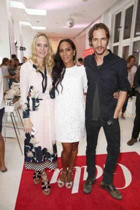 Anne Meyer-Minnemann, Barbara Becker und Thomas Hayo beim Gala Fashion Brunch auf der Mercedes-Benz Fashion Week Berlin Spring Summer 2017. Berlin, 01.07.2016 Foto:xS.xGabschx xFuturexImage