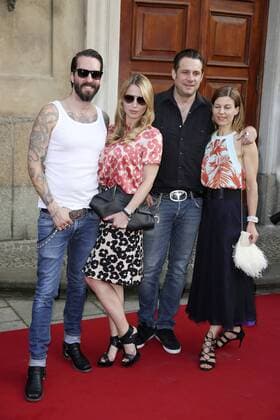 Alec Völkel mit Ehefrau Johanna und Sascha Vollmer mit Freundin Jenny bei der Michalsky StyleNite Perspektive auf der Mercedes-Benz Fashion Week Berlin Spring Summer 2017. Berlin, 01.07.2016 Foto:xS.xGabschx xFuturexImage