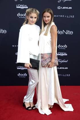Caro Daur und Nina Suess bei der Michalsky StyleNite Perspektive auf der Mercedes-Benz Fashion Week Berlin Spring Summer 2017. Berlin, 01.07.2016 Foto:xS.xGabschx xFuturexImage