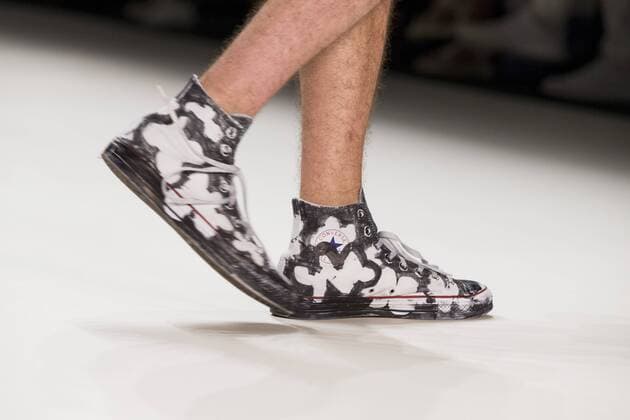 A model walks the runway (detail) at the Julian Zigerli show during the Mercedes-Benz Fashion Week Berlin Spring Summer 2017 at Erika Hess Eisstadion in Berlin, Germany on July 1st, 2016.  - ZUMAn230