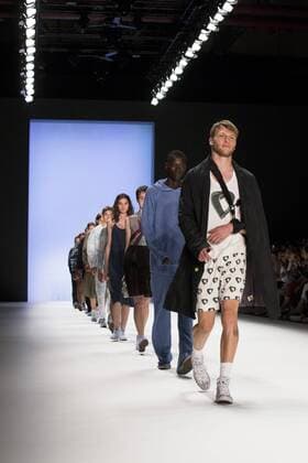 Models walk the runway at the Julian Zigerli show during the Mercedes-Benz Fashion Week Berlin Spring Summer 2017 at Erika Hess Eisstadion in Berlin, Germany on July 1st, 2016.  - ZUMAn230