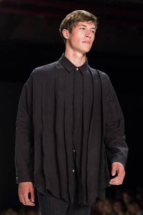 A model walks the runway at the Julian Zigerli show during the Mercedes-Benz Fashion Week Berlin Spring Summer 2017 at Erika Hess Eisstadion in Berlin, Germany on July 1st, 2016.  - ZUMAn230