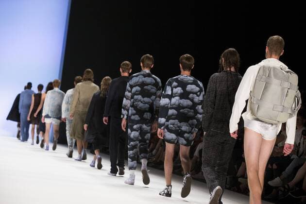 Models walk the runway at the Julian Zigerli show during the Mercedes-Benz Fashion Week Berlin Spring Summer 2017 at Erika Hess Eisstadion in Berlin, Germany on July 1st, 2016.  - ZUMAn230
