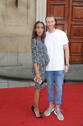 Hadnet Tesfai und ihr Freund Florian bei der Ankunft zur Michael Michalsky Style Night im Rahmen der Mercedes-Benz Fashion Week Frühjahr Sommer 2017 am 1.07.2016 in Berlin MBFW Fashionweek in Berlin 2016- Michael Michalsky Style Night 