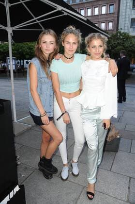 Julia Wulf, Caro Daur und Elena Carriere bei der Ankunft zur Michael Michalsky Style Night im Rahmen der Mercedes-Benz Fashion Week Frühjahr Sommer 2017 am 1.07.2016 in Berlin MBFW Fashionweek in Berlin 2016- Michael Michalsky Style Night 
