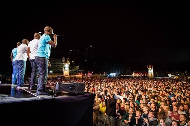 Magic System pictured during their concert on day one of the Couleur Cafe music festival at the Tour & Taxis site in Brussels, Friday 01 July 2016. The 27th edition of the festival is taking place from 1 to 3 Jult.  AURORExBELOT 04884020
