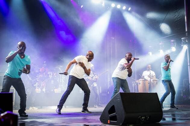 Magic System pictured during their concert on day one of the Couleur Cafe music festival at the Tour & Taxis site in Brussels, Friday 01 July 2016. The 27th edition of the festival is taking place from 1 to 3 Jult.  AURORExBELOT 04884021