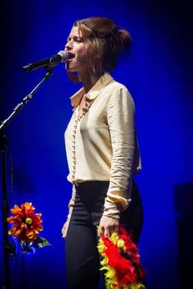 Selah Sue performing on stage on day one of the Couleur Cafe music festival at the Tour & Taxis site in Brussels, Friday 01 July 2016. The 27th edition of the festival is taking place from 1 to 3 Jult.  AURORExBELOT 04884192