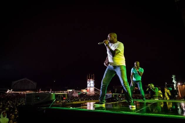 Magic System performing on stage on day one of the Couleur Cafe music festival at the Tour & Taxis site in Brussels, Friday 01 July 2016. The 27th edition of the festival is taking place from 1 to 3 Jult.  AURORExBELOT 04884018