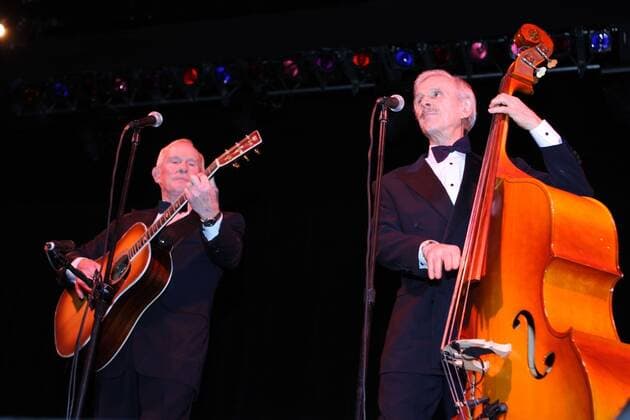 Feb 20, 2010 - Indio, California, USA - The Smothers Brothers perform live to benifit the Barbara Sinatra Children s Hospital during the Frank Sinatra Starkey Hearing Foundation Celebrity Invitational . The event, which included 3 days of parties, a fashion show, and golf, took place at the Fantasy Springs Resort Casino. DICK and TOM SMOTHERS, left. - ZUMAa07_