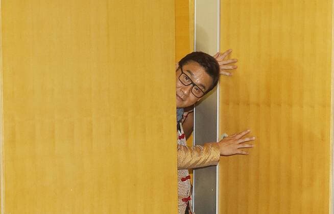 QINGDAO, CHINA - JULY 02: (CHINA OUT) Actor Tony Leung Ka Fai promotes new movie Cold War II on July 2, 2016 in Qingdao, Shandong Province of China.  CFP487661847