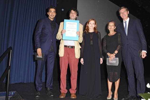 Amir Hanz, Pietro Marcello mit lobernder Erwähnung des CineVision Awards für Bella e Perduta Eine Reise durch Italien , Sibylle Canonica, Gertraude Müller-Ernstberger und Max Wagner Foto:xP.xSchönbergerx xFuturexImage