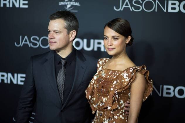 Jason Bourne Premiere in Sydney Australia: Matt Damon and Alicia Vikander at Jason Bourne Premiere Matt Damon and Alicia Vikander pose for photographers at Jason Bourne Premiere at Hoyts Entertainment Quarterin Sydney, Australia. Jason Bourne is the latest sequel in the Bourne franchise and directed by Paul Greengrass. FOR EDITORIAL USE ONLY.Pacific Press Agency  HughxPeterswald