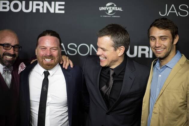 Jason Bourne Premiere in Sydney Australia: Matt Damon and Alicia Vikander at Jason Bourne Premiere Matt Damon shares a joke on the red carpet at the Jason Bourne Premiere at Hoyts Entertainment Quarter in Sydney, Australia. Jason Bourne is the latest sequel in the Bourne franchise and directed by Paul Greengrass. FOR EDITORIAL USE ONLY.Pacific Press Agency  HughxPeterswald