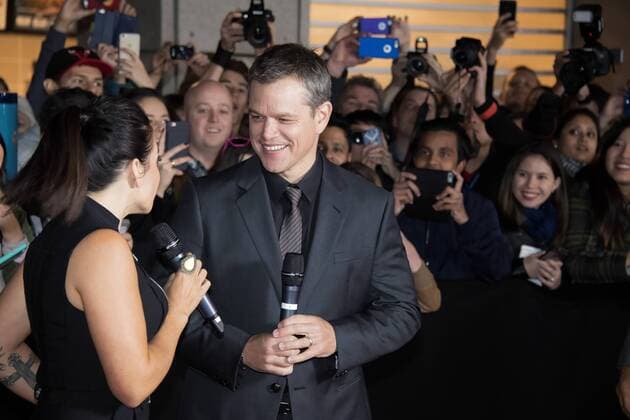 Jason Bourne Premiere in Sydney Australia: Matt Damon and Alicia Vikander at Jason Bourne Premiere Matt Damon speaks to the media at the Jason Bourne Premiere at Hoyts Entertainment Quarter in Sydney, Australia. Jason Bourne is the latest sequel in the Bourne franchise and directed by Paul Greengrass. FOR EDITORIAL USE ONLY.Pacific Press Agency  HughxPeterswald