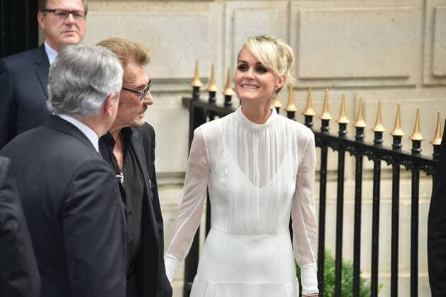 Sidney Toledano, Singer Johnny Hallyday and his wife Laeticia leave the Christian Dior Haute Couture Fall Winter 2016-2017 show as part of Paris Fashion Week in Paris, France. PEOPLE: Fashion Week Modeschau Christian Dior - Fashion Week de Paris - 04 07 2016 LionelUrman 