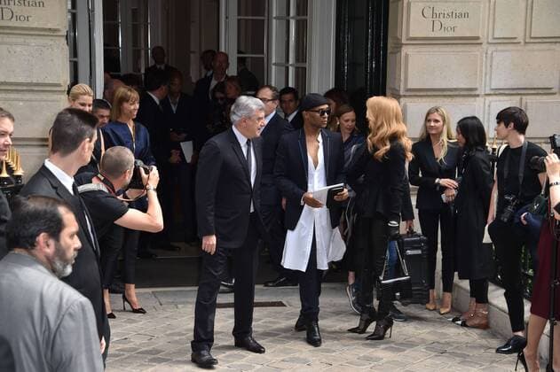 Celine Dion with Sidney Toledano leaves the Christian Dior Haute Couture Fall Winter 2016-2017 show as part of Paris Fashion Week in Paris, France. PEOPLE: Fashion Week Modeschau Christian Dior - Fashion Week de Paris - 04 07 2016 LionelUrman 