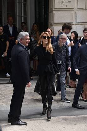 Celine Dion with Sidney Toledano leaves the Christian Dior Haute Couture Fall Winter 2016-2017 show as part of Paris Fashion Week in Paris, France. PEOPLE: Fashion Week Modeschau Christian Dior - Fashion Week de Paris - 04 07 2016 LionelUrman 