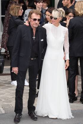 Johnny Hallyday, Laeticia Hallyday - Ankunft zur Modenschau von Dior - Haute Couture Herbst Winter 2016 2017 in Paris - 04 07 2016 