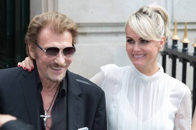 Johnny Hallyday, Laetitia Hallyday - Ankunft zur Modenschau von Dior - Haute Couture Herbst Winter 2016 2017 in Paris - 04 07 2016 