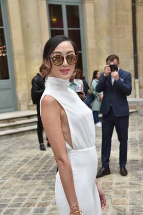 Paris Fashion Week - Prominente Gäste der Schiaparelli Show - Chriselle Lim at the Schiaparelli show in Place Vendome during Paris Fashion Week Haute Couture FW 16 17 on July 4, 2016 in Paris, France. - 04 07 2016 LionelUrman Panoramic 