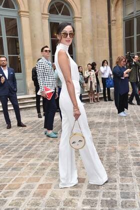 Paris Fashion Week - Prominente Gäste der Schiaparelli Show - Chriselle Lim at the Schiaparelli show in Place Vendome during Paris Fashion Week Haute Couture FW 16 17 on July 4, 2016 in Paris, France. - 04 07 2016 LionelUrman Panoramic 