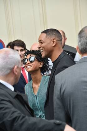 Will Smith and daughter Willow Smith - Defile Chanel - Fashion Week haute couture - Paris - 05 07 2016 LionelUrman Panoramic 