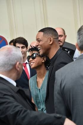 Will Smith and daughter Willow Smith - Defile Chanel - Fashion Week haute couture - Paris - 05 07 2016 LionelUrman Panoramic 