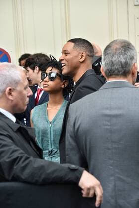 Will Smith and daughter Willow Smith - Defile Chanel - Fashion Week haute couture - Paris - 05 07 2016 LionelUrman Panoramic 