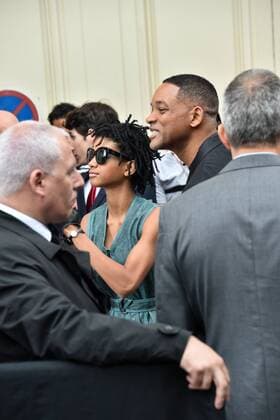 Will Smith and daughter Willow Smith - Defile Chanel - Fashion Week haute couture - Paris - 05 07 2016 LionelUrman Panoramic 