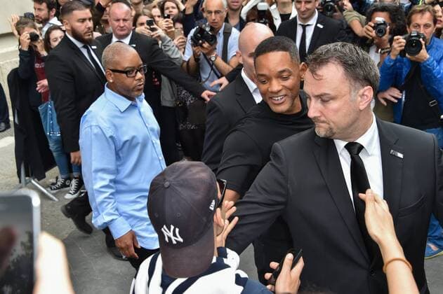 Will Smith and daughter Willow Smith - Defile Chanel - Fashion Week haute couture - Paris - 05 07 2016 LionelUrman Panoramic 