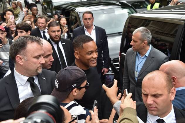 Will Smith and daughter Willow Smith - Defile Chanel - Fashion Week haute couture - Paris - 05 07 2016 LionelUrman Panoramic 