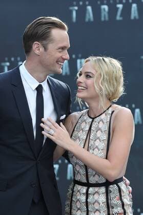 . 05 07 2016. London, United Kingdom. Alexander Skarsgard and Margot Robbie arriving for The Legend of Tarzan premiere in London.  xStephenxLockx xi-Imagesx IIM-13090-0018