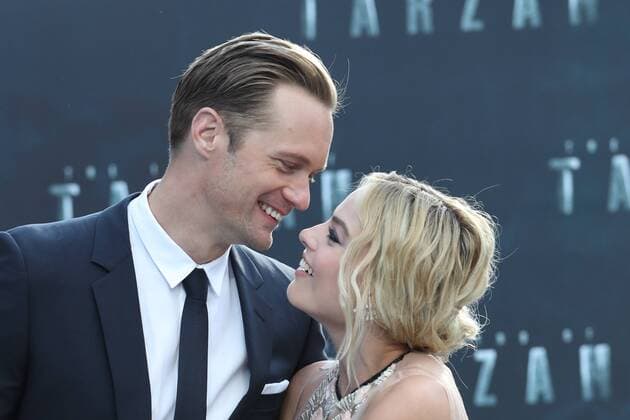. 05 07 2016. London, United Kingdom. Alexander Skarsgard and Margot Robbie arriving for The Legend of Tarzan premiere in London.  xStephenxLockx xi-Imagesx IIM-13090-0021