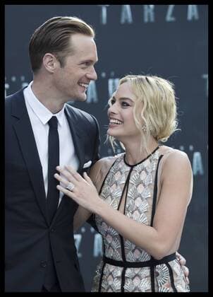 . 05 07 2016. London, United Kingdom. Tarzan and Jane... Alexander Skarsgard and Margot Robbie arriving at The Legend of Tarzan premiere in London.  xStephenxLockx xi-Imagesx IIM-13090-0032