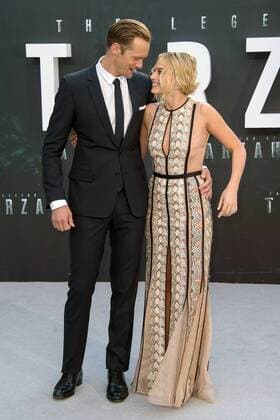 Swedish actor Alexander Skarsgard and Australian actress and model Margot Robbie attends The Legend of Tarzan European Premiere at the Odeon Leicester Square in London. JULY 5th 2016  JWNx162150