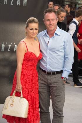 Polish professional dancer Ola Jordan and her husband, British professional dancer James Jordan attending The Legend of Tarzan European Premiere at the Odeon Leicester Square in London. JULY 5th 2016  JWNx162150
