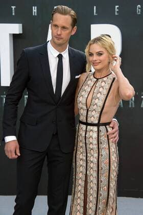 Swedish actor Alexander Skarsgard and Australian actress and model Margot Robbie attends The Legend of Tarzan European Premiere at the Odeon Leicester Square in London. JULY 5th 2016  JWNx162150