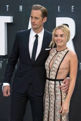 Swedish actor Alexander Skarsgard and Australian actress and model Margot Robbie attends The Legend of Tarzan European Premiere at the Odeon Leicester Square in London. JULY 5th 2016  JWNx162150