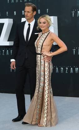 The Legend of Tarzan Premiere London.UK. Margot Robbie and Alexander Skarsgard at the UK Premiere of The Legend of Tarzan at the Odeon, Leicester Square, London. 5th July 2016. LMK73-60812-060716 