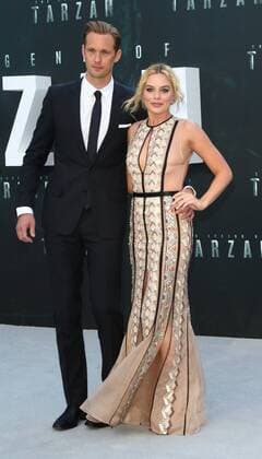 The Legend of Tarzan Premiere London.UK. Margot Robbie and Alexander Skarsgard at the UK Premiere of The Legend of Tarzan at the Odeon, Leicester Square, London. 5th July 2016. LMK73-60812-060716 