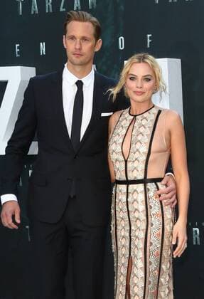 The Legend of Tarzan Premiere London.UK. Margot Robbie and Alexander Skarsgard at the UK Premiere of The Legend of Tarzan at the Odeon, Leicester Square, London. 5th July 2016. LMK73-60812-060716 