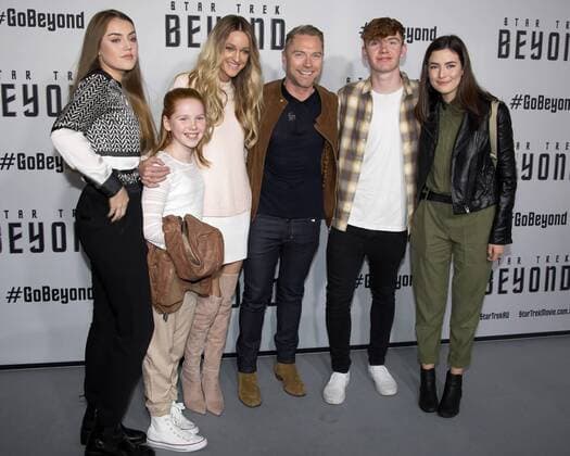 Australia: Ronan Keating and family at Star Trek Beyond Premiere Ronan Keating, wife Storm and family attended the Star Trek Beyond Premiere at Hoyts Entertainment Quarter on July 07, 2016 in Sydney, Australia. Star Trek Beyond is the latest sequel in the Star Trek franchise created by Gene Roddenberry and directed by Justin Lin. FOR EDITORIAL USE ONLY.Pacific Press Agency  HughxPeterswald