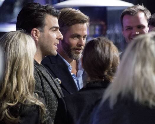 Australia: Star Trek Beyond Premiere in Sydney (L-R) Zachary Quinto and Chris Pine speak to the media at the Star Trek Beyond Premiere at Hoyts Entertainment Quarter on July 07, 2016 in Sydney, Australia. Star Trek Beyond is the latest sequel in the Star Trek franchise created by Gene Roddenberry and directed by Justin Lin. FOR EDITORIAL USE ONLY.Pacific Press Agency  HughxPeterswald
